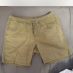 H&M Men's Khaki Flat Front Shorts